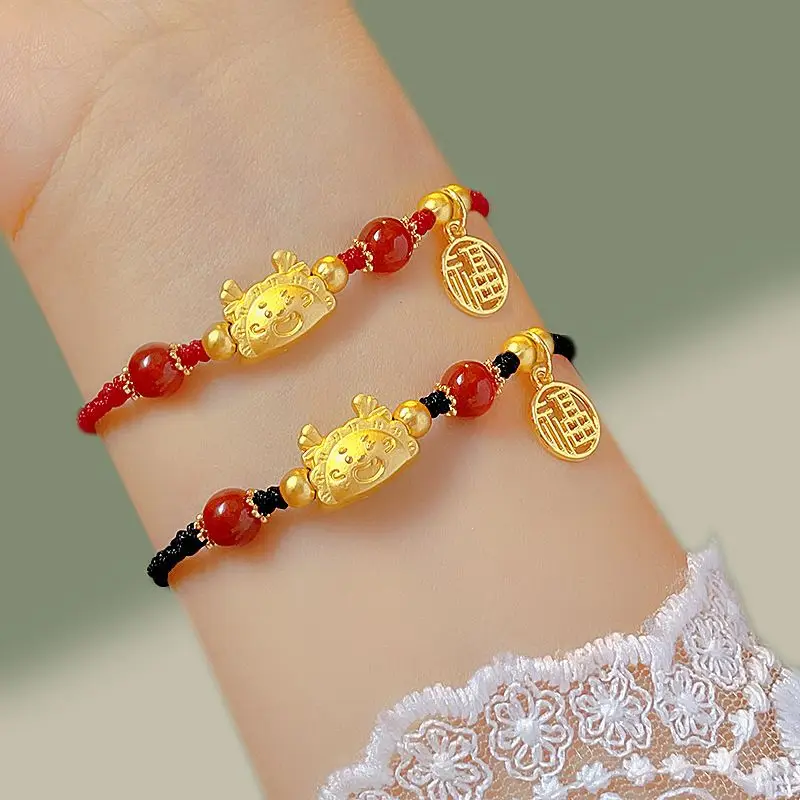 2024 New Chinese-style Red Rope Bracelet for The Year of The Dragon Female Yilong Steamed Dumpling Dragon High-grade Jewelry
2024 New Chinese-style Red Rope Bracelet for The Year of The Dragon Female Yilong Steamed Dumpling Dragon High-grade Jewelry
