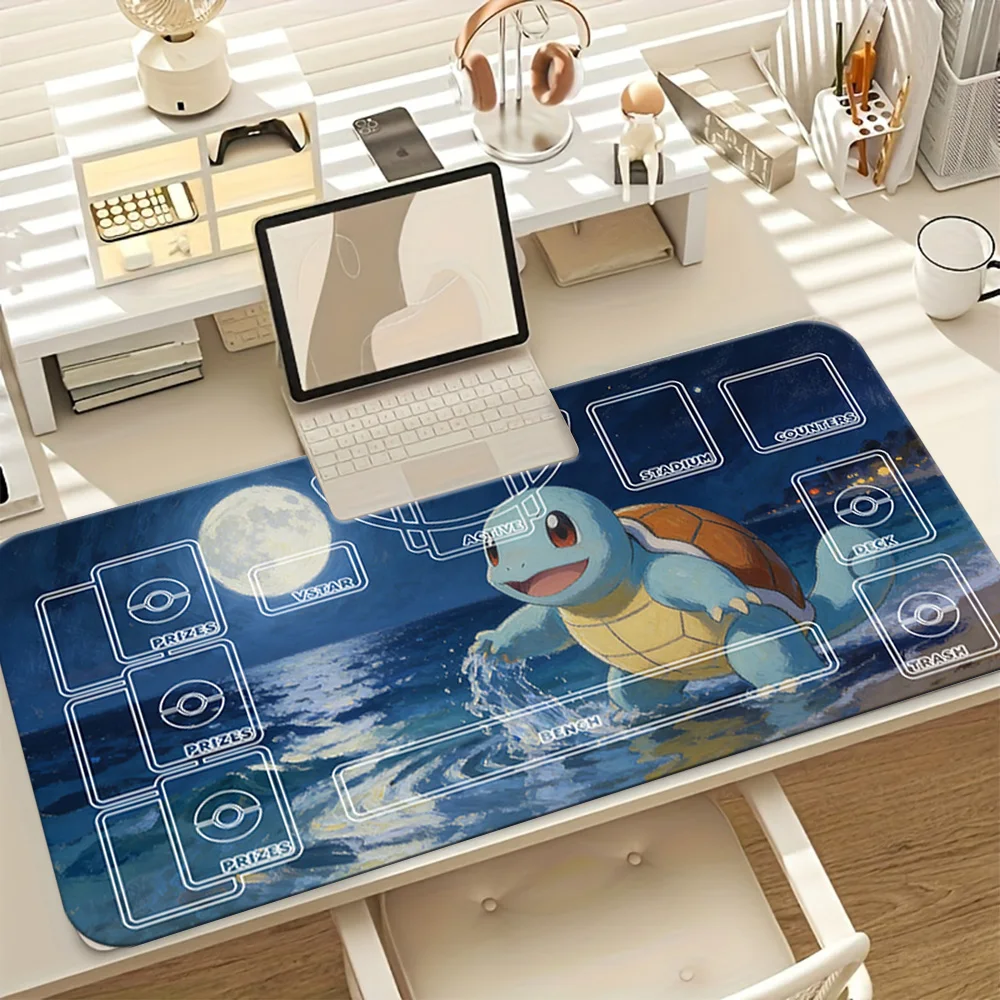 Коврик для игр Moonlit Squirtle Pokemon TCG, большой расширенный игровой коврик для мыши, нескользящий настольный коврик для карточных игр, геймеров и офиса
Коврик для игр Moonlit Squirtle Pokemon TCG, большой расширенный игровой коврик для мыши, нескользящий настольный коврик для карточных игр, геймеров и офиса