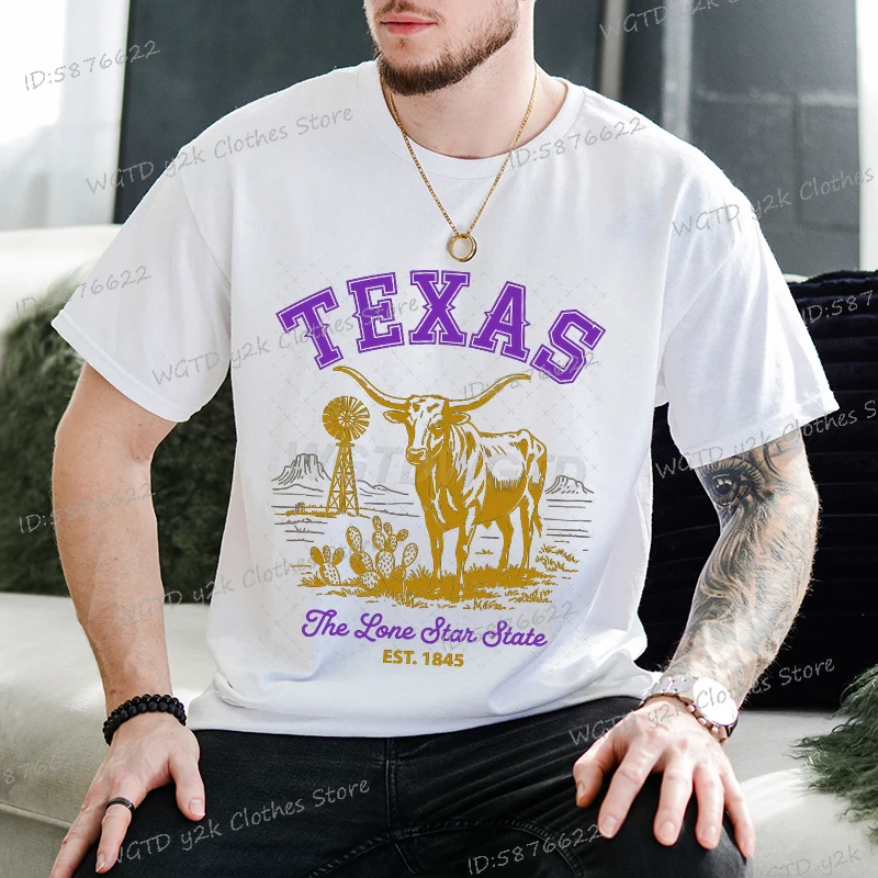 Texas Funny Cow Graphics T Shirt Men Vintage Animal Tees Short Sleeve Cityscape Series Streetwear Homme Camiseta
Texas Funny Cow Graphics T Shirt Men Vintage Animal Tees Short Sleeve Cityscape Series Streetwear Homme Camiseta