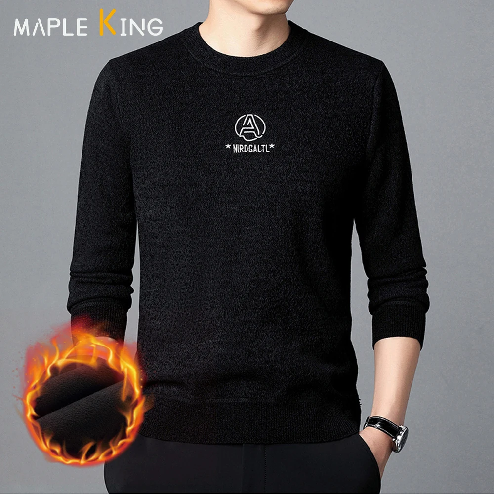 Winter Velvet Sweaters Men Fashion Brand Crewneck Thick Warm Mens Pullover Tops Korean Style Slim Fit Ropa Hombre Asian Size 5XL
Winter Velvet Sweaters Men Fashion Brand Crewneck Thick Warm Mens Pullover Tops Korean Style Slim Fit Ropa Hombre Asian Size 5XL