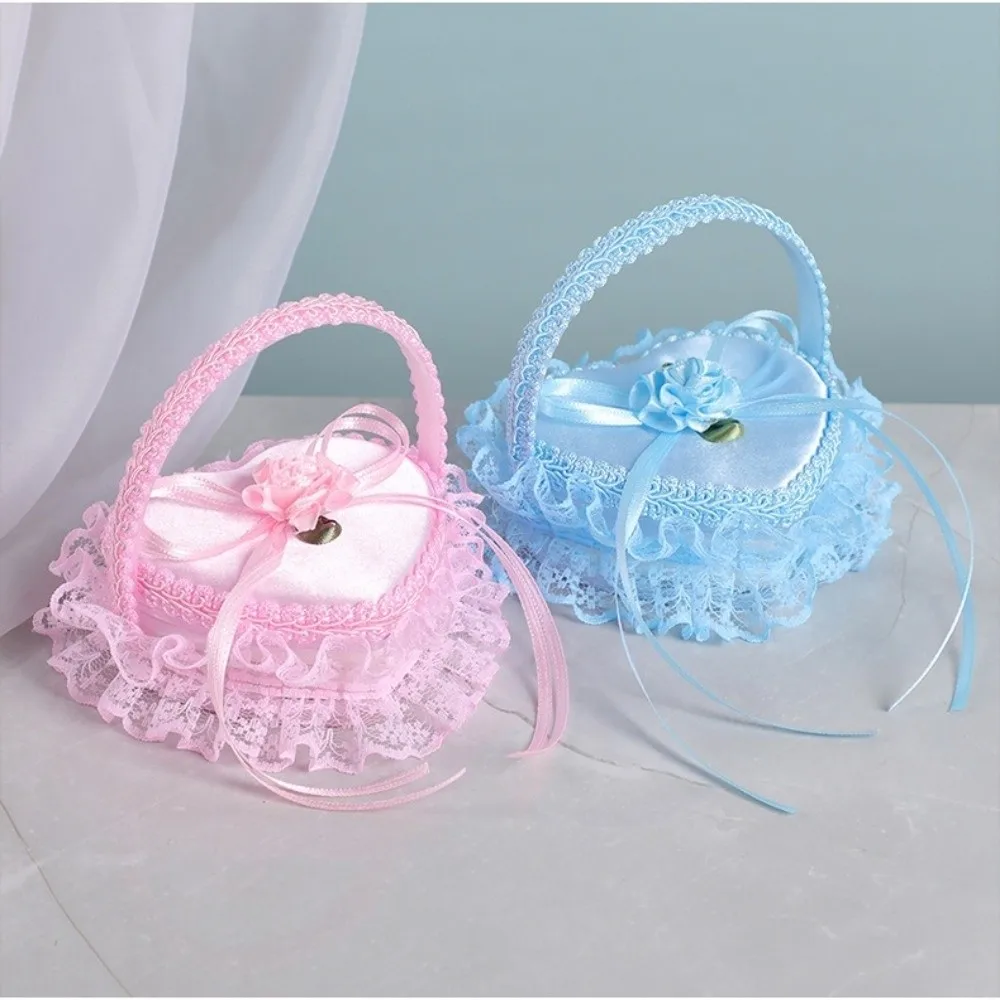 Western Style Mini Lace Ring Box Double Ring Heart Shape Ring Pillow Satin with Handle Ring Storage Box For Wedding Ceremony
Western Style Mini Lace Ring Box Double Ring Heart Shape Ring Pillow Satin with Handle Ring Storage Box For Wedding Ceremony