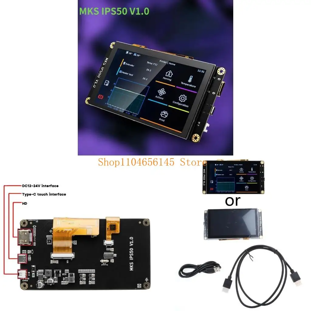 5asd MKS IPS50 5-дюймовый сенсорный экран RGB 800x480 TFT-дисплей высокой четкости DC12-24V для аксессуаров для 3D-принтеров
5asd MKS IPS50 5-дюймовый сенсорный экран RGB 800x480 TFT-дисплей высокой четкости DC12-24V для аксессуаров для 3D-принтеров