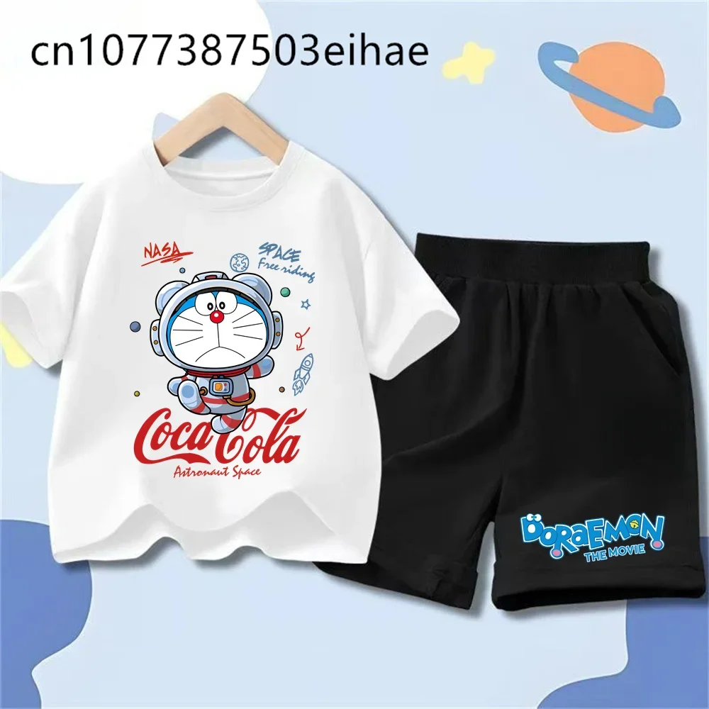 Cartoon Doraemon Design Kids Summer Suit Short Sleeve Top Loose Shorts 2Pcs Lightweight Home Outdoor Wear Birthday Gift
Cartoon Doraemon Design Kids Summer Suit Short Sleeve Top Loose Shorts 2Pcs Lightweight Home Outdoor Wear Birthday Gift