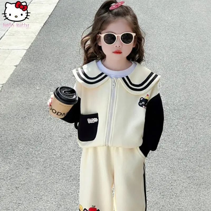 Girl Hello Kitty Navy Collar Long Sleeve T Shirt Set Cartoon Anime New Kawaii Girls Sanrio Cardigan Sweatshirt Sleeve Pants Coat
Girl Hello Kitty Navy Collar Long Sleeve T Shirt Set Cartoon Anime New Kawaii Girls Sanrio Cardigan Sweatshirt Sleeve Pants Coat