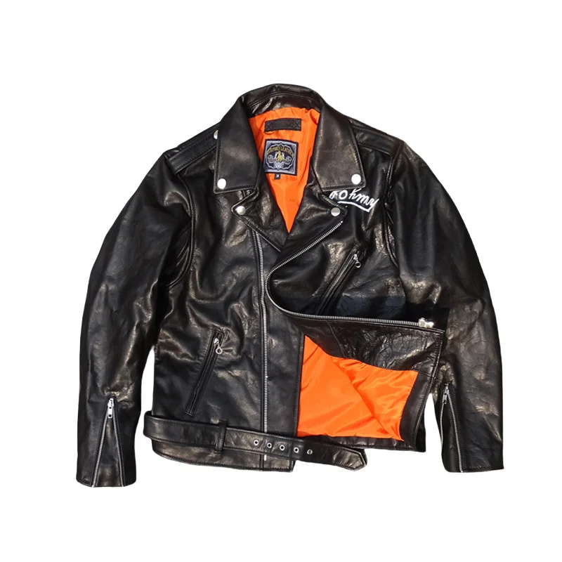 Black Autumn Leather Jacket Men Punk Style Plus Size 5XL Genuine Natural Horsehide Slim Fit Diagonal Zipper Leather Coat
Black Autumn Leather Jacket Men Punk Style Plus Size 5XL Genuine Natural Horsehide Slim Fit Diagonal Zipper Leather Coat