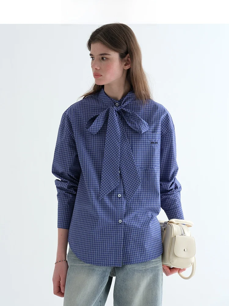 Retro College Style Women's Long Sleeve Shirt Spring Knot Sash Design Cotton Plaid Button up Casual Loose Fit
Retro College Style Women's Long Sleeve Shirt Spring Knot Sash Design Cotton Plaid Button up Casual Loose Fit