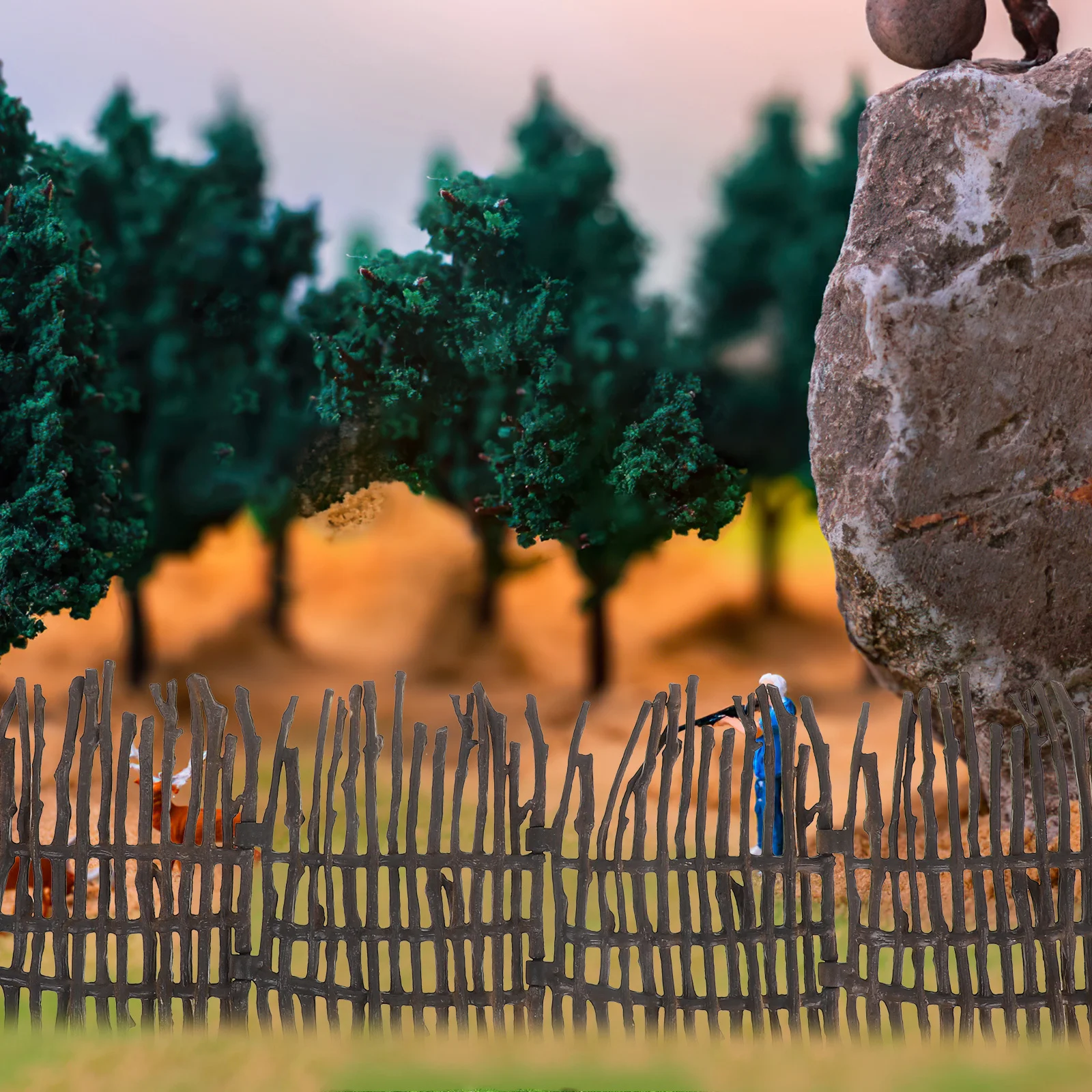 4pcs Miniature Fence For Crafts Fairy Garden Diy Gate Micro Landscape Ornament Set Mini Wood Picket Fence Panels 
4pcs Miniature Fence For Crafts Fairy Garden Diy Gate Micro Landscape Ornament Set Mini Wood Picket Fence Panels