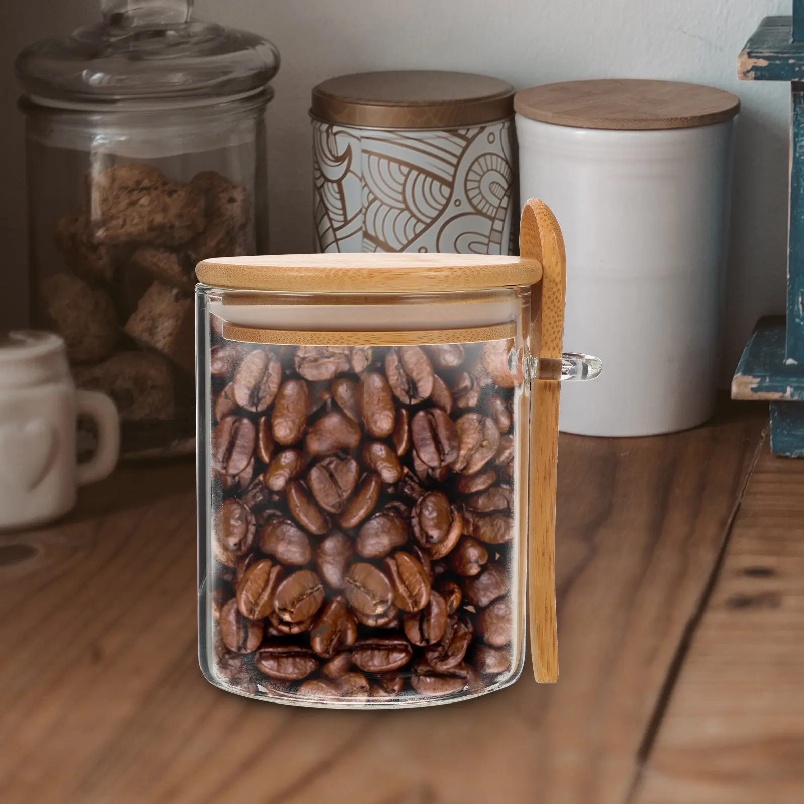 2pcs Glass Jar With Spoon Transparent Food Storage Container For Tea Cereal Coffee Beans Dry Fruit Kitchen Pantry
2pcs Glass Jar With Spoon Transparent Food Storage Container For Tea Cereal Coffee Beans Dry Fruit Kitchen Pantry