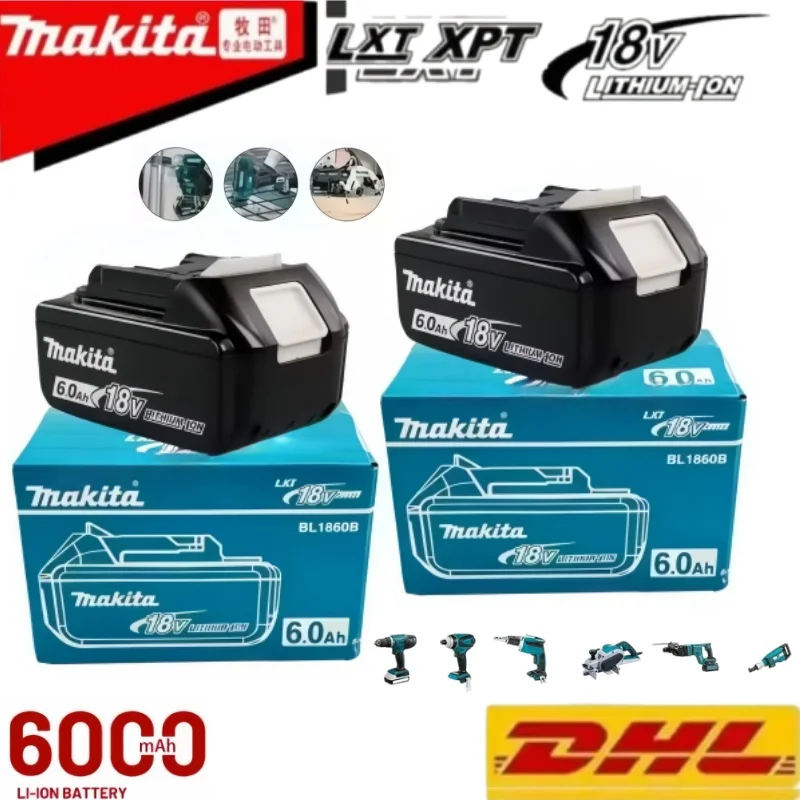 Durable Original 18V Power Tool Battery 6.0Ah BL1860B BL1850 BL1840 Long Life Rechargeable Li-Ion Cell For Makita Cordless Tools
Durable Original 18V Power Tool Battery 6.0Ah BL1860B BL1850 BL1840 Long Life Rechargeable Li-Ion Cell For Makita Cordless Tools