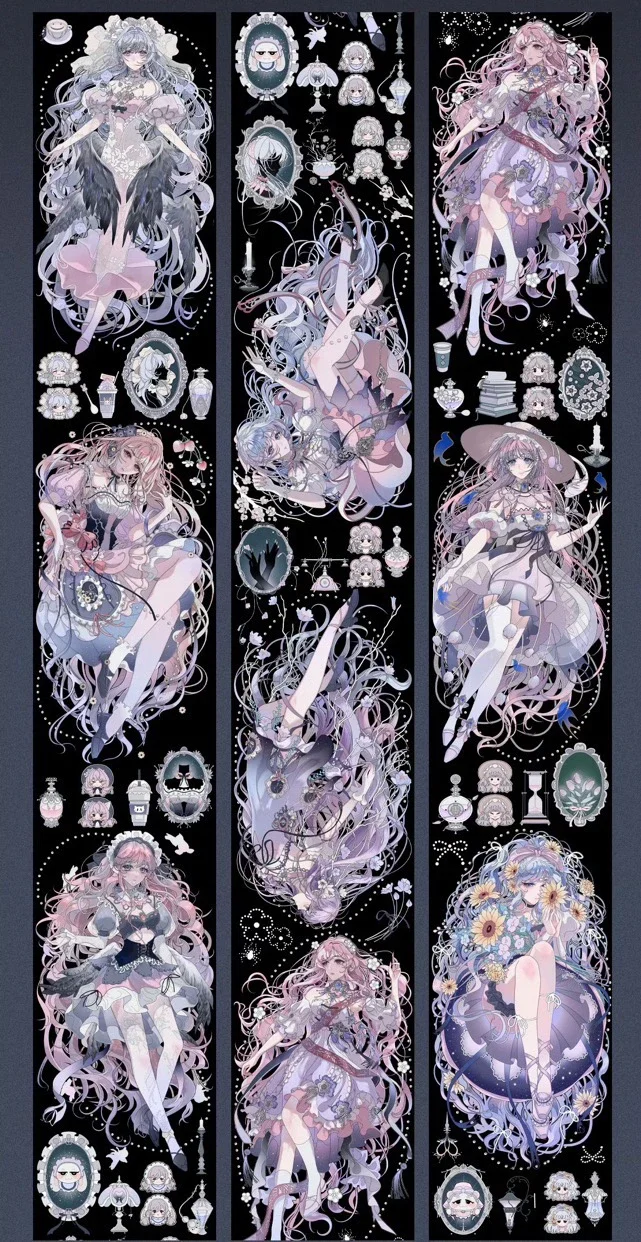 5M girls Shiny Pet Washi Tape SampleYesterday's Dream Gap Beautiful Woman Snowflake Group Limited Sticker
5M girls Shiny Pet Washi Tape SampleYesterday's Dream Gap Beautiful Woman Snowflake Group Limited Sticker