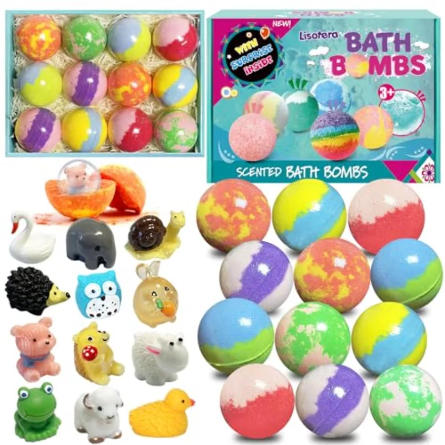 Bath Bombs for with Surprise Inside, 12pcs Bath Bombs with Toys, Organic Colorful Bubble Bath Fizzy Ball, Birthday Gifts Set fo
Bath Bombs for with Surprise Inside, 12pcs Bath Bombs with Toys, Organic Colorful Bubble Bath Fizzy Ball, Birthday Gifts Set fo