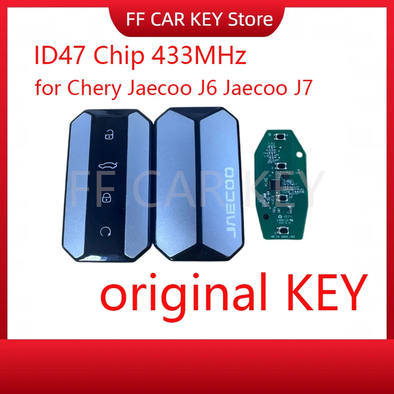 Original Smart Remote Key ID47 Chip 433MHz for Chery Jaecoo J6 Jaecoo J7 Jaecoo J8
Original Smart Remote Key ID47 Chip 433MHz for Chery Jaecoo J6 Jaecoo J7 Jaecoo J8