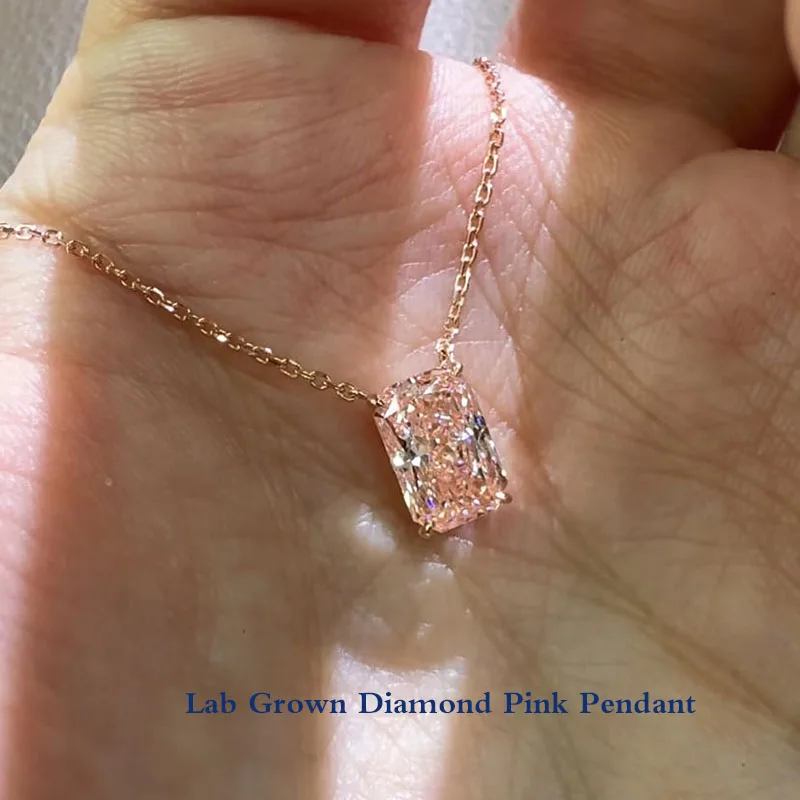 Custom Jewelry CVD & HPHT 1Ct Fancy Pink Radiant Cut VS VVS Lab Grown Diamond 14k Yellow Gold Women's Pendant Necklace
Custom Jewelry CVD & HPHT 1Ct Fancy Pink Radiant Cut VS VVS Lab Grown Diamond 14k Yellow Gold Women's Pendant Necklace