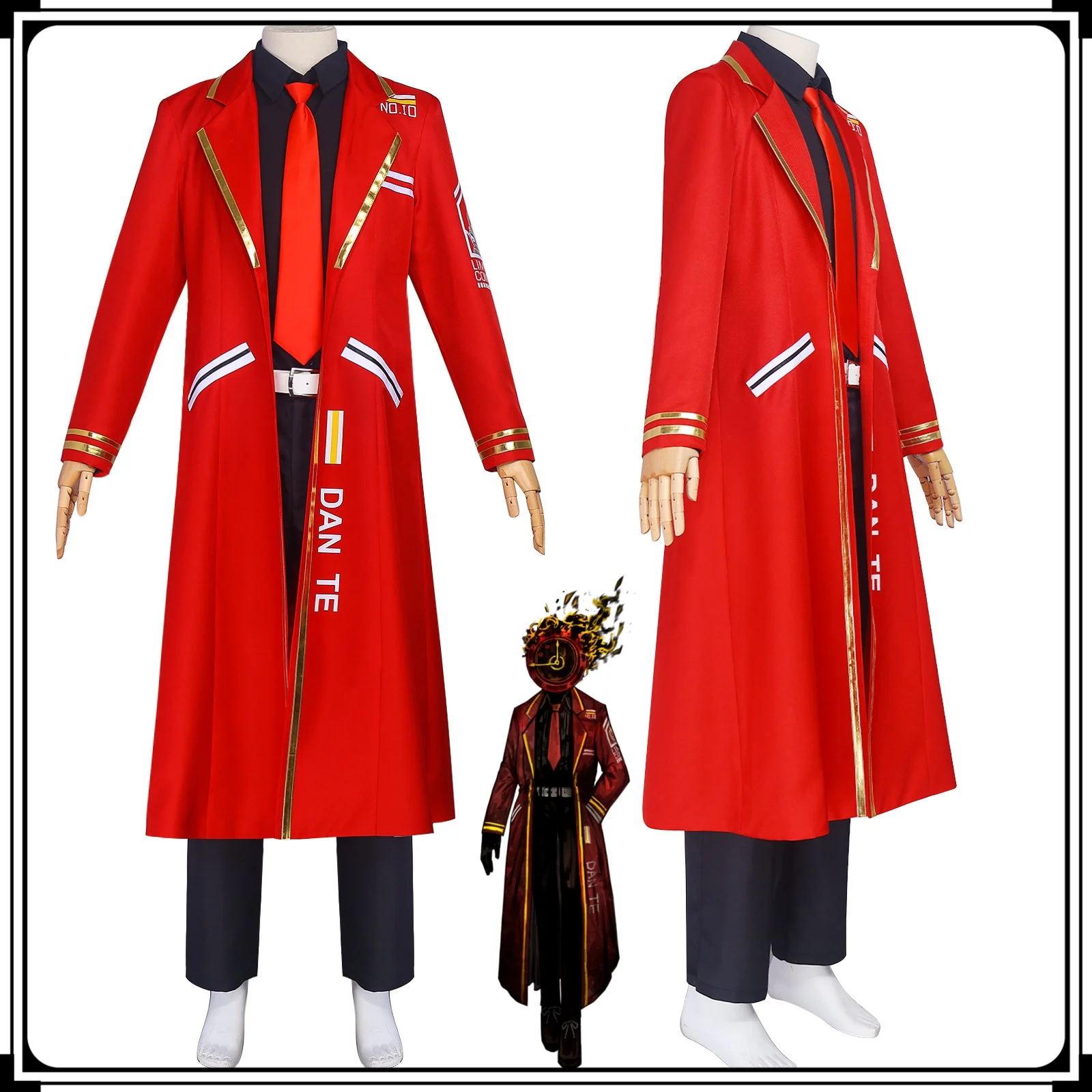 Game Limbus Company Dante Cosplay Costume Red Long Coat Uniform Suit Halloween Party Carnival Roleplay Outfits Men Fullset
Game Limbus Company Dante Cosplay Costume Red Long Coat Uniform Suit Halloween Party Carnival Roleplay Outfits Men Fullset