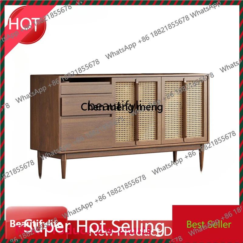 zxqLight Luxury Walnut Color Solid Wood Sideboard Living Room Dining Room Tea Cabinet Wall Rattan Curio Cabinet
zxqLight Luxury Walnut Color Solid Wood Sideboard Living Room Dining Room Tea Cabinet Wall Rattan Curio Cabinet