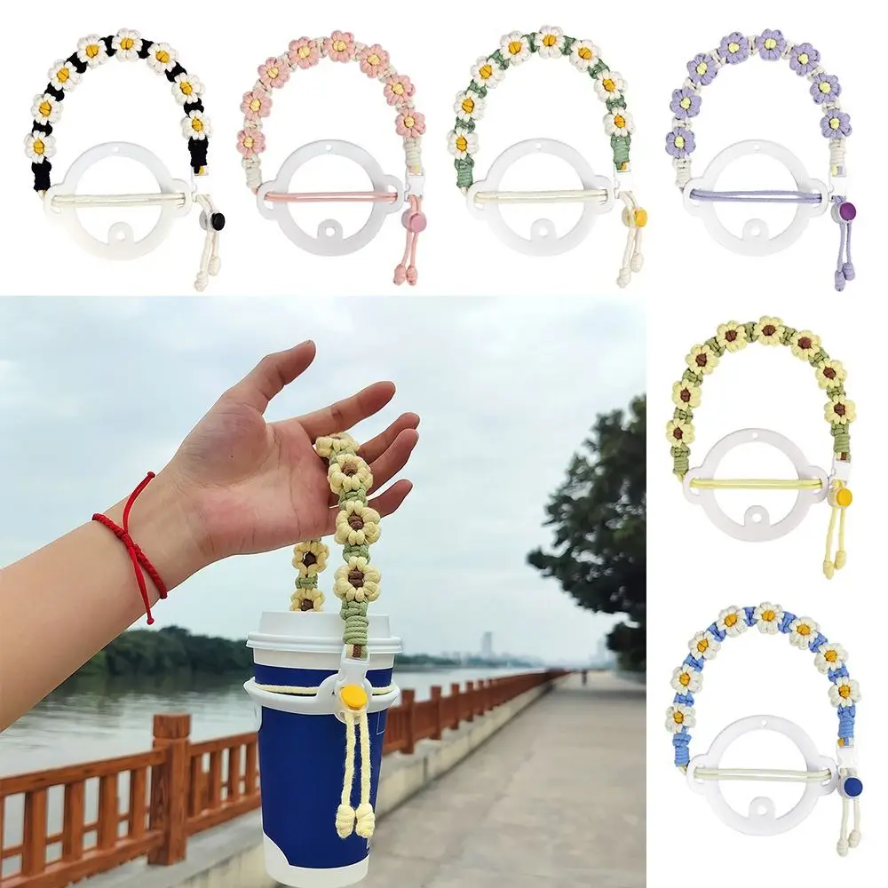 Hand-woven Water Bottle Handle Strap Macrame with Adjustable Hand Strap Flower Drink Carrier Holder Water Bottle Holder Travel
Hand-woven Water Bottle Handle Strap Macrame with Adjustable Hand Strap Flower Drink Carrier Holder Water Bottle Holder Travel
