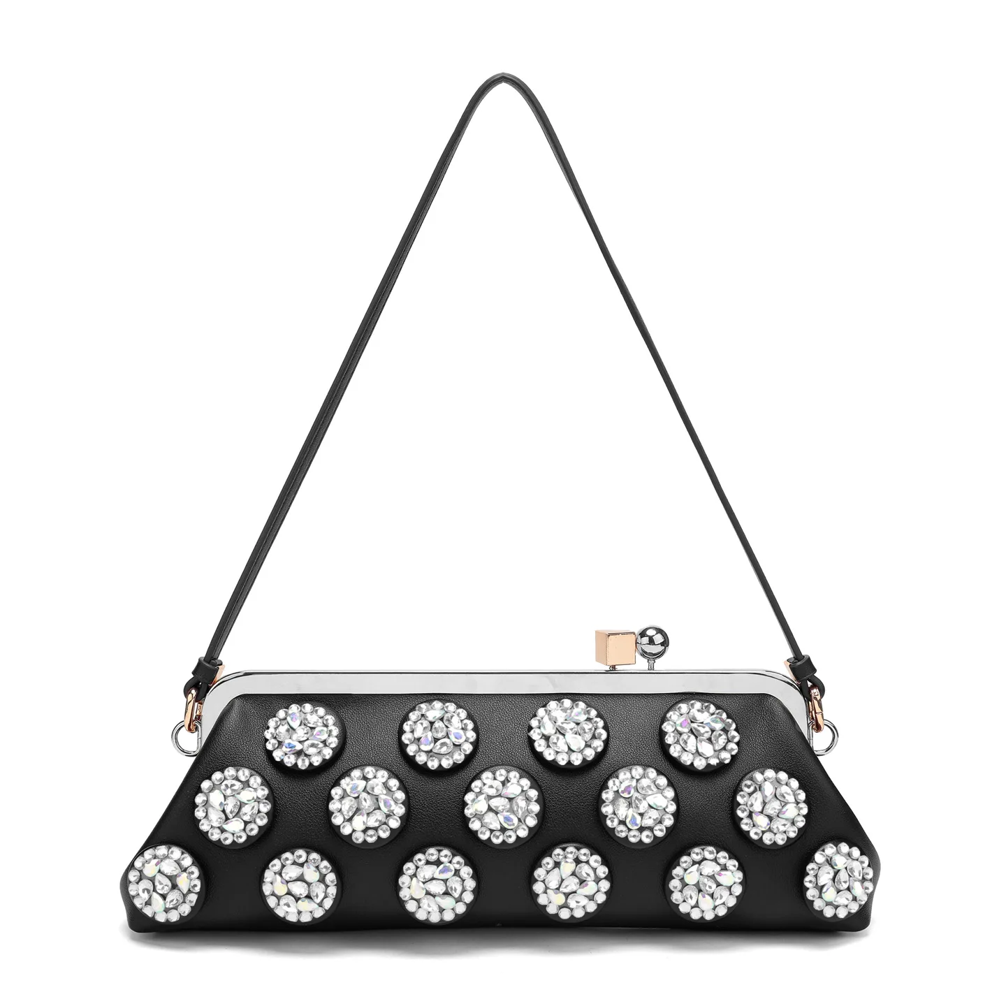 Luxury Rhinestone Clip Shoulder Bag Fashion Frame Underarm Bags for Women Handbag Kisslock Evening Bag NEW Party Wedding Clutch
Luxury Rhinestone Clip Shoulder Bag Fashion Frame Underarm Bags for Women Handbag Kisslock Evening Bag NEW Party Wedding Clutch