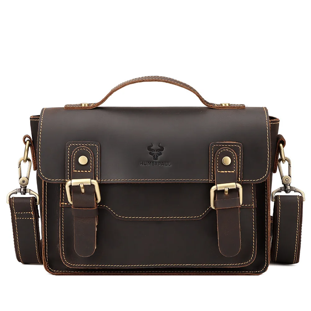 Crazy Horse Leather Crossbody Bag Men's Top Layer Cowhide Retro Shoulder Bag Commuting Leather Men's Flap Small Square Bag
Crazy Horse Leather Crossbody Bag Men's Top Layer Cowhide Retro Shoulder Bag Commuting Leather Men's Flap Small Square Bag