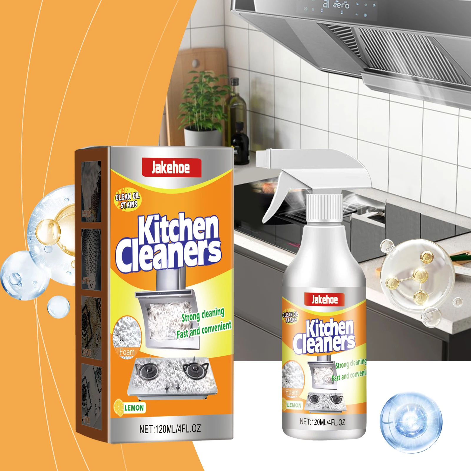 Kitchen Foam Cleaner Powerful Dissolving and Removing Stubborn Oil Stains Cleaning Cooking Utensils Multi-purpose Cleaning Spray
Kitchen Foam Cleaner Powerful Dissolving and Removing Stubborn Oil Stains Cleaning Cooking Utensils Multi-purpose Cleaning Spray