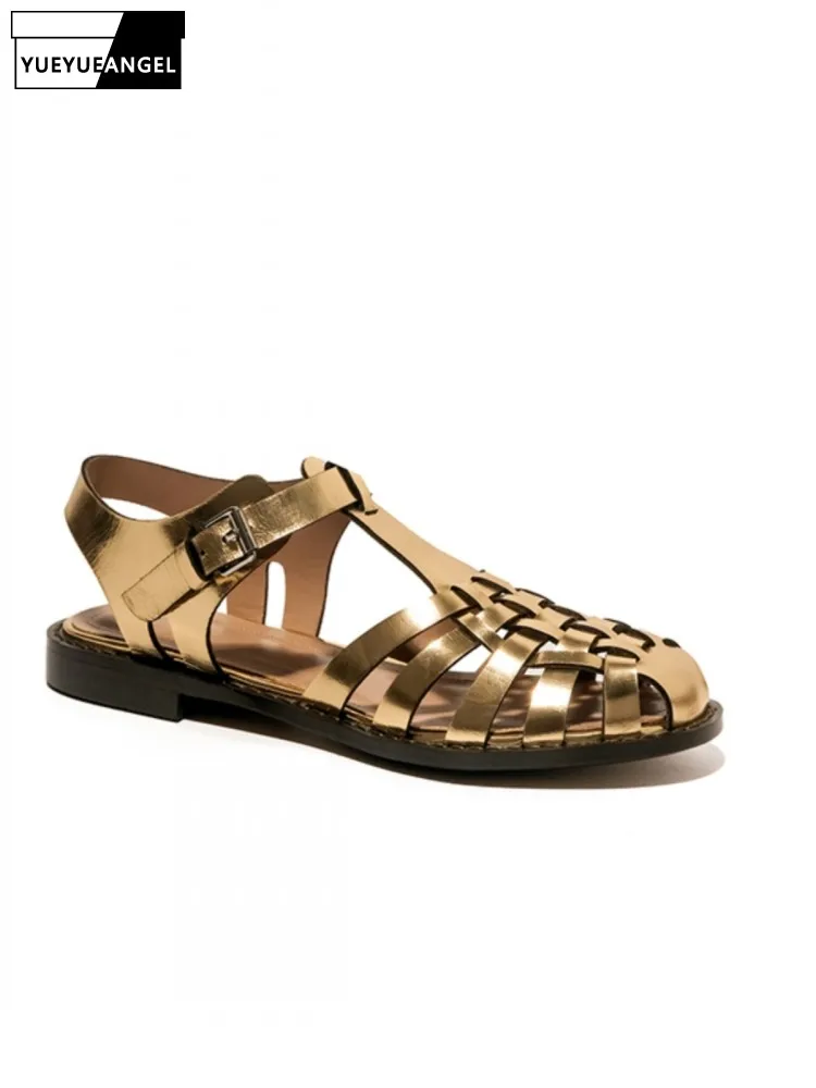 Womens Sandals Vintage Genuine Leather Hollow Out Flat Comfortable Shoes Buckle Strap Low-Top Solid Color Daily Weave Fashion
Womens Sandals Vintage Genuine Leather Hollow Out Flat Comfortable Shoes Buckle Strap Low-Top Solid Color Daily Weave Fashion