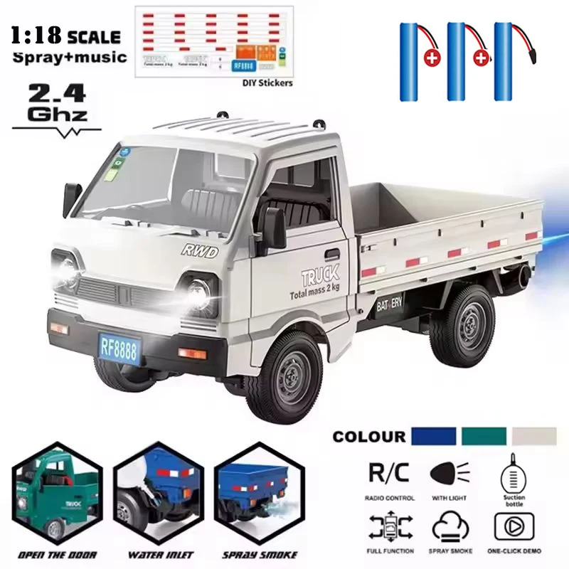 1:18 RC CAR Simulation Drift Climbing Truck LED with spray lights Light Haul Cargo Remote Control Car Toys For Children gift
1:18 RC CAR Simulation Drift Climbing Truck LED with spray lights Light Haul Cargo Remote Control Car Toys For Children gift
