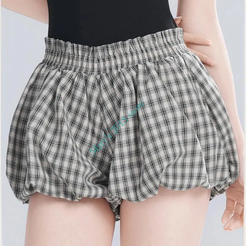 Women's Gingham Plaids Bubble Shorts Elastic Waist Pumpkin Pants Wide Leg Loose Fit Bloomer Ballet Dance Casual Short Pants
Women's Gingham Plaids Bubble Shorts Elastic Waist Pumpkin Pants Wide Leg Loose Fit Bloomer Ballet Dance Casual Short Pants