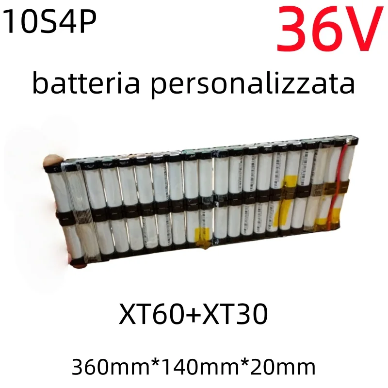 Customized link. Italian prices,Customize 36V 10S4P battery pack using 26E model battery, XT60+XT30, 360mm*140mm*20mm
Customized link. Italian prices,Customize 36V 10S4P battery pack using 26E model battery, XT60+XT30, 360mm*140mm*20mm