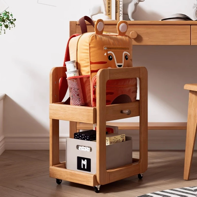 Solid Wood Double-Layer Kids Backpack Rack Mobile Storage Bookshelf with Wheels and Brake Durable Organizer for School Bags
Solid Wood Double-Layer Kids Backpack Rack Mobile Storage Bookshelf with Wheels and Brake Durable Organizer for School Bags