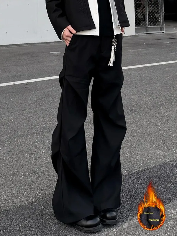 Мужские брюки Fce с подкладкой, теплые, в стиле Hong Kong Sle, студенческие, в корейском стиле, с эффектом премиум-класса, свободного кроя, прямые, костюмные брюки
Мужские брюки Fce с подкладкой, теплые, в стиле Hong Kong Sle, студенческие, в корейском стиле, с эффектом премиум-класса, свободного кроя, прямые, костюмные брюки