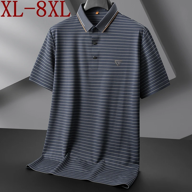 Новинка 2024, летняя Роскошная полосатая рубашка-поло 8XL, 7XL, 6XL, мужские топы, дышащие мужские рубашки из вискозы, повседневная мужская рубашка
Новинка 2024, летняя Роскошная полосатая рубашка-поло 8XL, 7XL, 6XL, мужские топы, дышащие мужские рубашки из вискозы, повседневная мужская рубашка