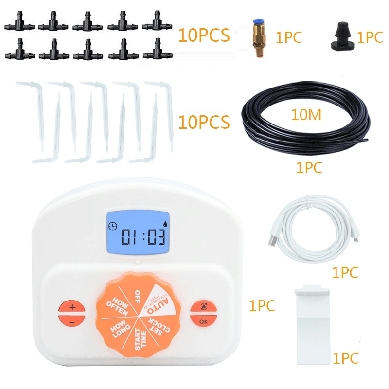 10M Automatic Watering Device LCD Digital Watering Device Garden Irrigation Set Flower Watering Kits Garden Supplies
10M Automatic Watering Device LCD Digital Watering Device Garden Irrigation Set Flower Watering Kits Garden Supplies