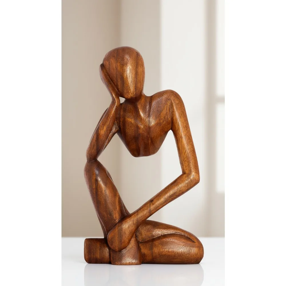 12-дюймовая деревянная статуя мыслителя ручной работы, абстрактная скульптура мыслительного человека, современный подарок для домашнего декора
12-дюймовая деревянная статуя мыслителя ручной работы, абстрактная скульптура мыслительного человека, современный подарок для домашнего декора