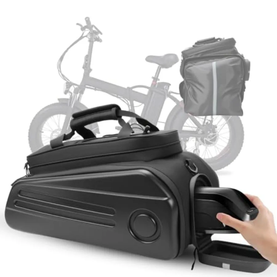 Bike Rack Bags Hard Shell E Bike 30L Rear Rack Bag Large Ebike Pannier with Waterproof Cover and Shoulder Strap for Commuter Tr
Bike Rack Bags Hard Shell E Bike 30L Rear Rack Bag Large Ebike Pannier with Waterproof Cover and Shoulder Strap for Commuter Tr