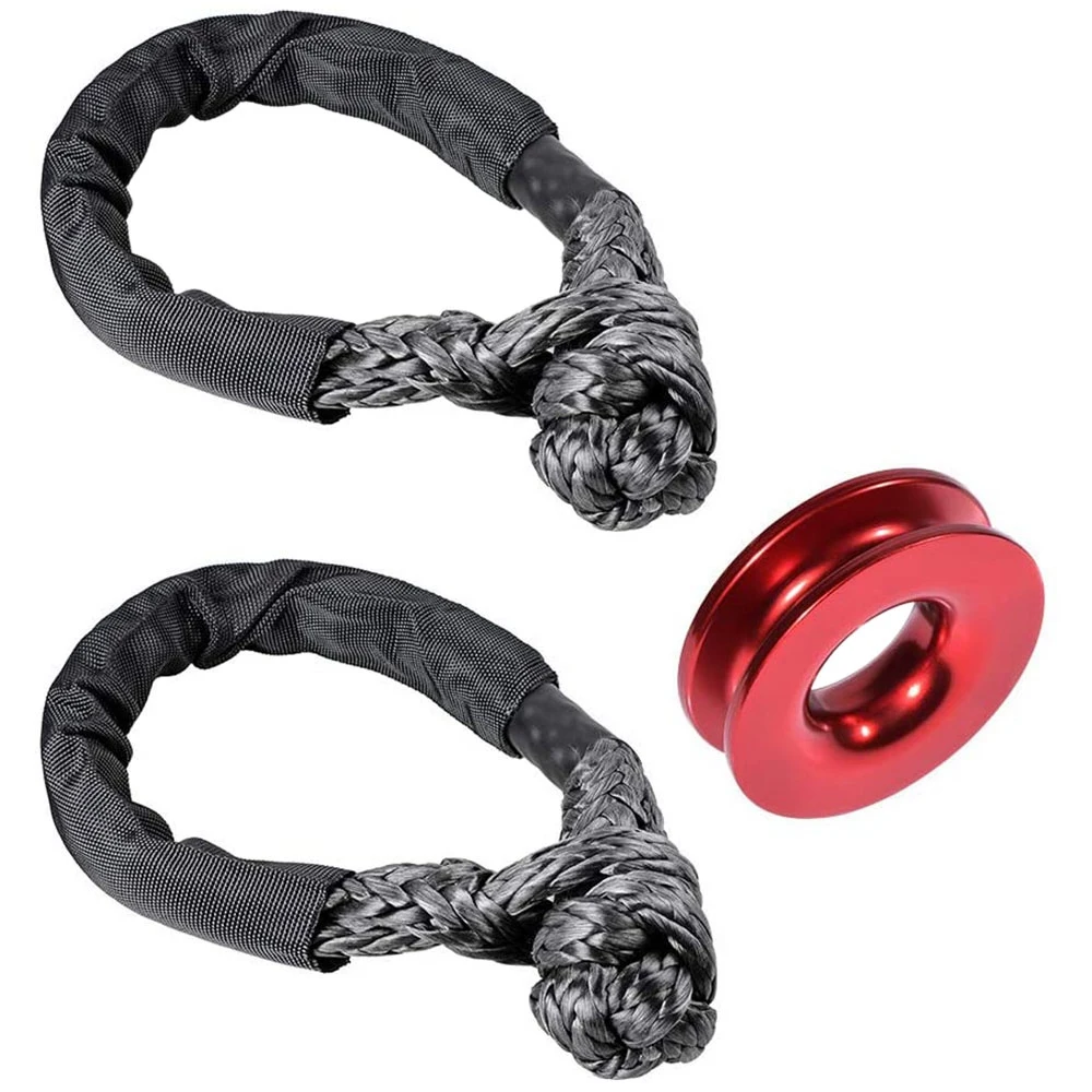 1X Red Aluminum Recovery Ring + Black Synthetic Fiber Soft Shackle Winch Ropes WLL 15000 Lbs Breaking Strength 38000
1X Red Aluminum Recovery Ring + Black Synthetic Fiber Soft Shackle Winch Ropes WLL 15000 Lbs Breaking Strength 38000