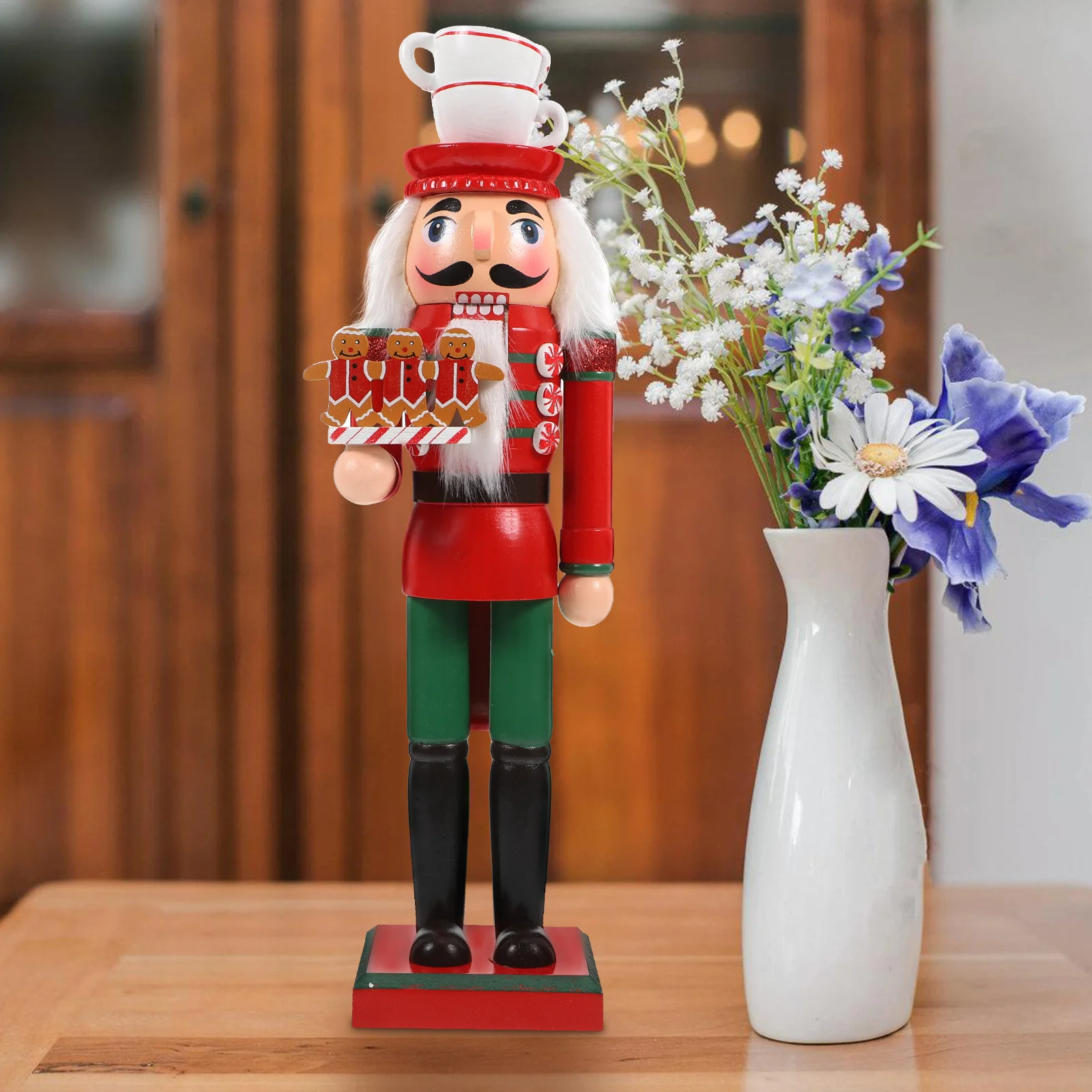 Wood Nutcracker 35Cm Traditional Christmas Gingerbread Soldier Holiday Centerpiece Decoration Festive Nutcracker Home Decor
Wood Nutcracker 35Cm Traditional Christmas Gingerbread Soldier Holiday Centerpiece Decoration Festive Nutcracker Home Decor