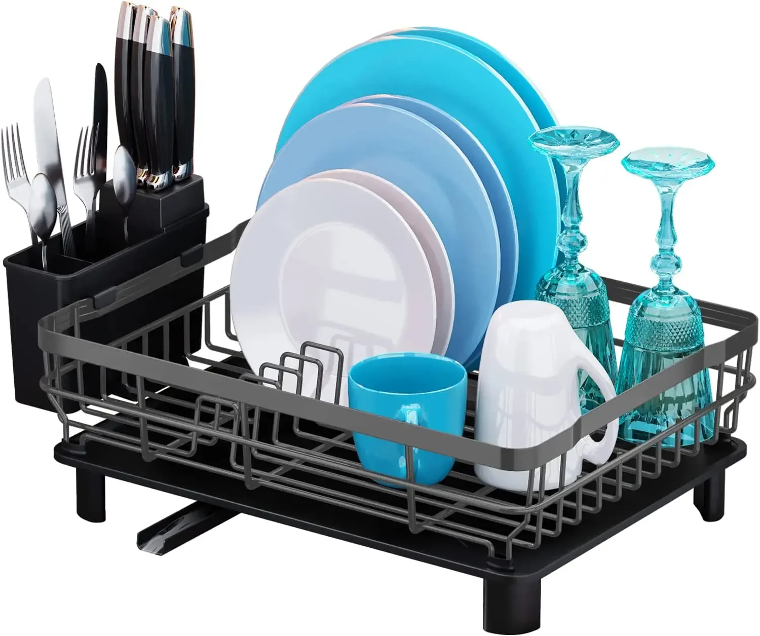 Modern Dish Drainer Holder Single Layer Kitchenware Kitchen Drying Dish Rack With Plastic Tray
Modern Dish Drainer Holder Single Layer Kitchenware Kitchen Drying Dish Rack With Plastic Tray
