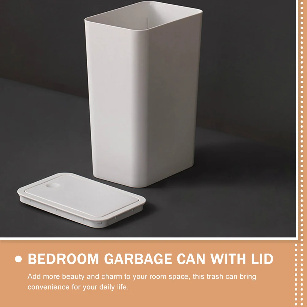 Small Press Top Trash Can Sturdy Plastic Bathroom Kitchen Bedroom Office Garbage Bin with Lid Space Saving Narrow Design Modern
Small Press Top Trash Can Sturdy Plastic Bathroom Kitchen Bedroom Office Garbage Bin with Lid Space Saving Narrow Design Modern