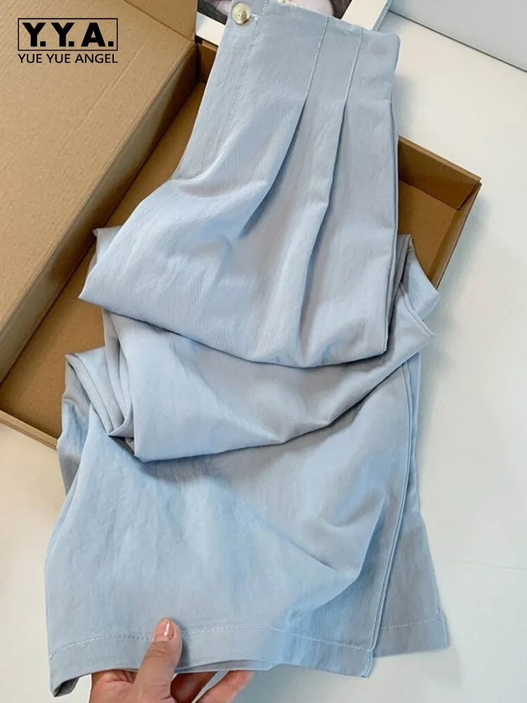 Streetwear Female High Waist Wide-Leg Pants Fashion Solid Color Ladies Button Trousers Versatile Loose Pockets Straight Jeans
Streetwear Female High Waist Wide-Leg Pants Fashion Solid Color Ladies Button Trousers Versatile Loose Pockets Straight Jeans