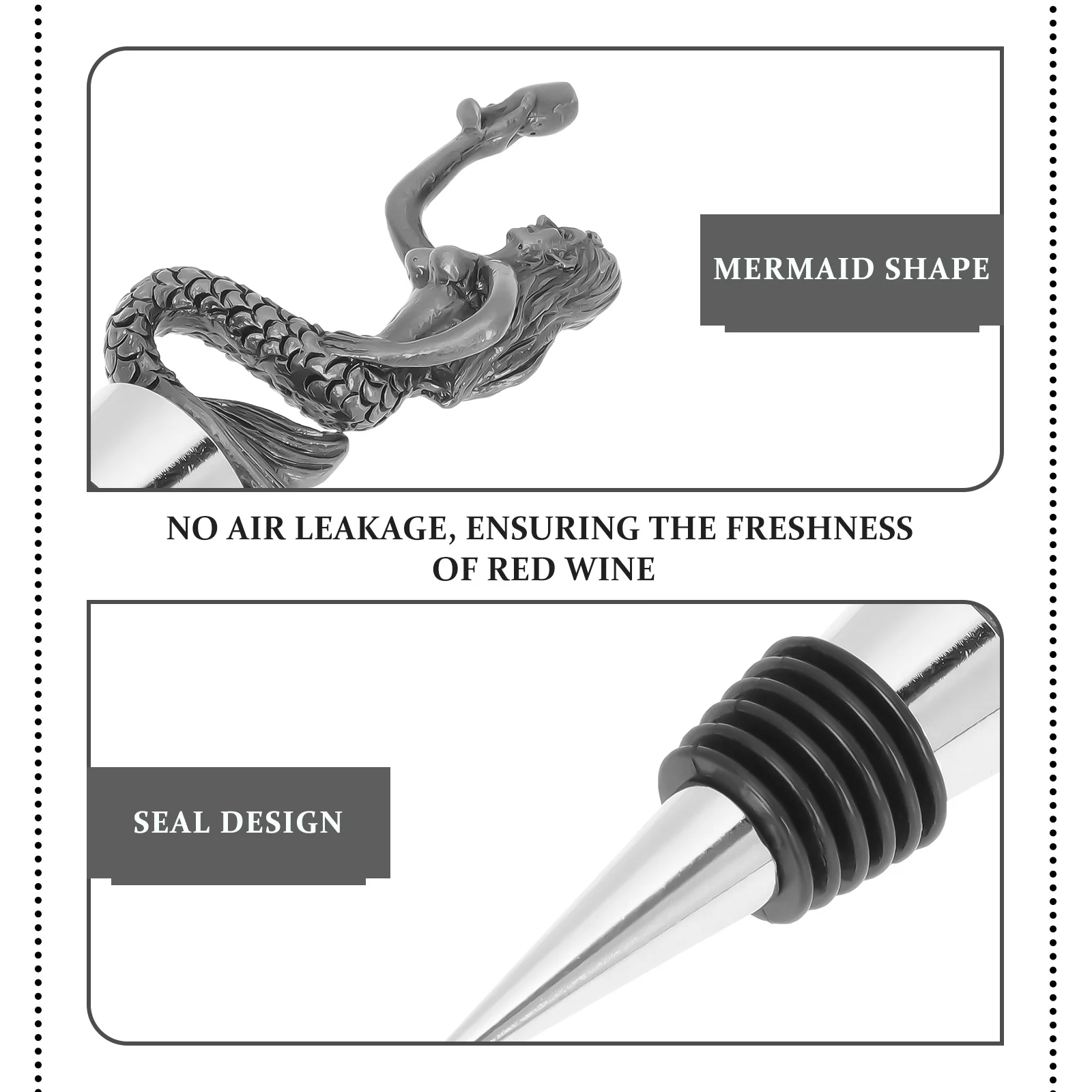 Mermaid Wine Bottle Stopper Airtight Sealing Plug For Red Wine Freshness Decorative Household Bottle Seal Creative
Mermaid Wine Bottle Stopper Airtight Sealing Plug For Red Wine Freshness Decorative Household Bottle Seal Creative