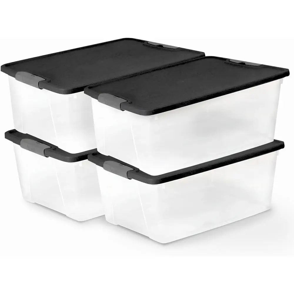 Настоящая защелка из 4 штук, прозрачные пластиковые контейнеры-органайзеры для хранения, 15 литров, серая крышка — штабелируемые контейнеры для спальни, ванной комнаты,
Настоящая защелка из 4 штук, прозрачные пластиковые контейнеры-органайзеры для хранения, 15 литров, серая крышка — штабелируемые контейнеры для спальни, ванной комнаты,