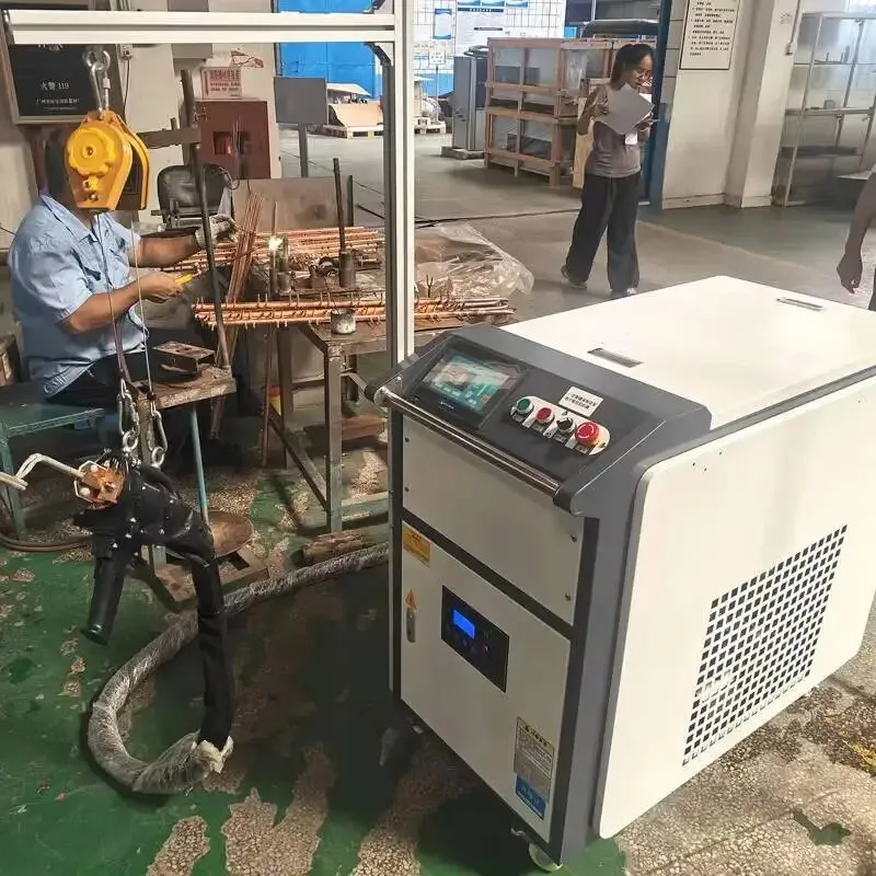 Frequency Machine Built In Water Chiller PLC Control Handle Induction Brazing High