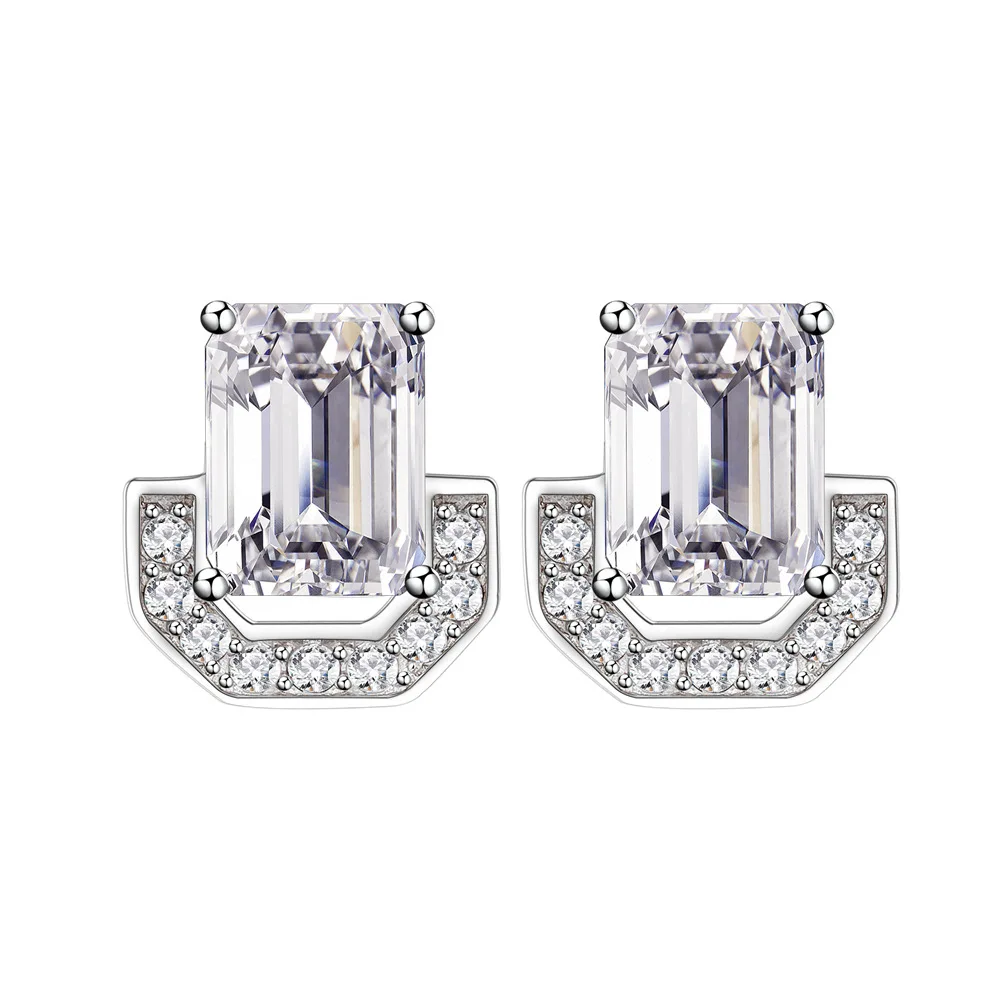 Lokkei Jewelry 100% 925 пробы серебряные U-образные прямоугольные циркониевые серьги, оптовая продажа ювелирных изделий
Lokkei Jewelry 100% 925 пробы серебряные U-образные прямоугольные циркониевые серьги, оптовая продажа ювелирных изделий