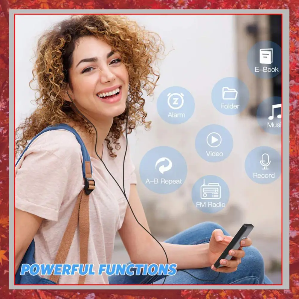 MP3 Player 1.8 in Screen Portable Music Player Bluetooth-Compatible5.0 Type-C Built-in Speaker Support FM Radio E-Book Recording
MP3 Player 1.8 in Screen Portable Music Player Bluetooth-Compatible5.0 Type-C Built-in Speaker Support FM Radio E-Book Recording