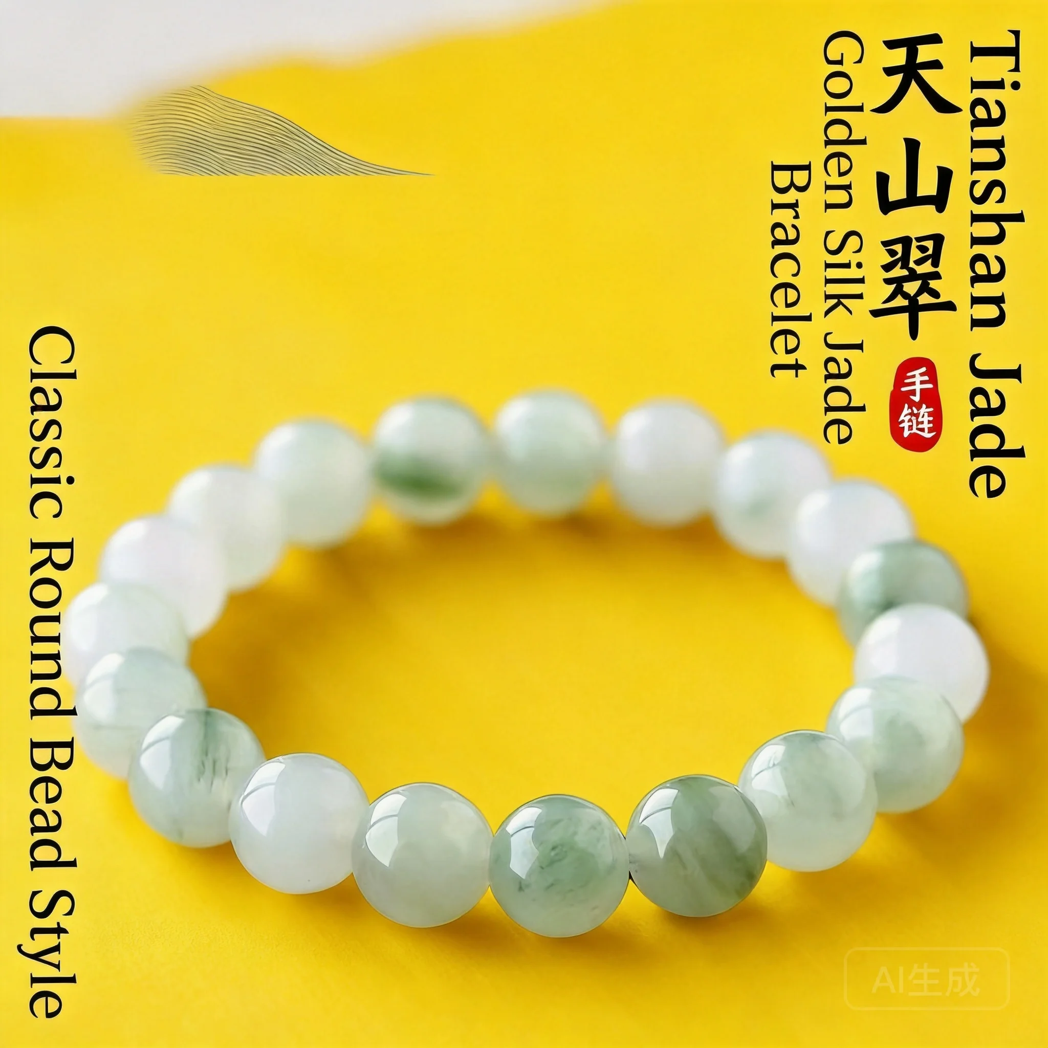 Women's Natural Jade Beaded Bracelet For Daily Wear Party Birthday Gift Tianshan Cui Hetian Golden Silk Jade Floating Flower Rou
Women's Natural Jade Beaded Bracelet For Daily Wear Party Birthday Gift Tianshan Cui Hetian Golden Silk Jade Floating Flower Rou