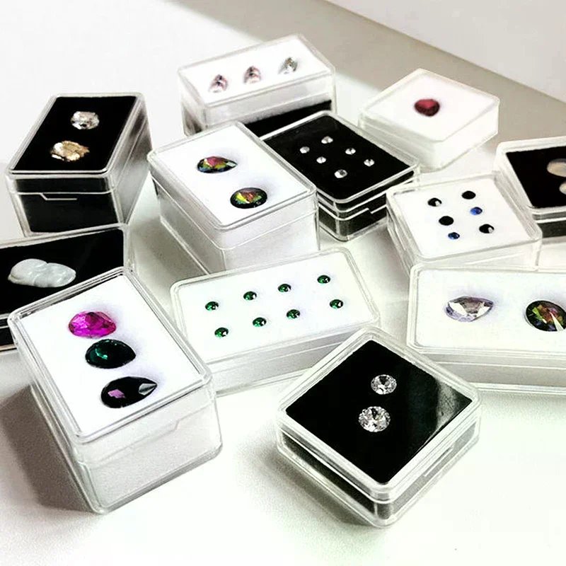 Transparent Diamond Jewelry Display Box With Foam Pad Bare Stone Gem Storage Container Case Glass Beads Organizer Packaging Box
Transparent Diamond Jewelry Display Box With Foam Pad Bare Stone Gem Storage Container Case Glass Beads Organizer Packaging Box