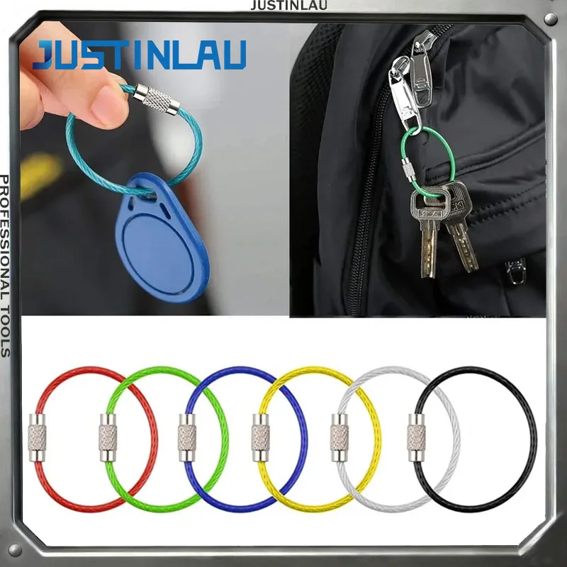 JUSTINLAU 10pcs Stainless Steel Keychain with 6in and 1.5 Millimeters Long and Multi Specification Stainless Steel Wire Keychain
JUSTINLAU 10pcs Stainless Steel Keychain with 6in and 1.5 Millimeters Long and Multi Specification Stainless Steel Wire Keychain