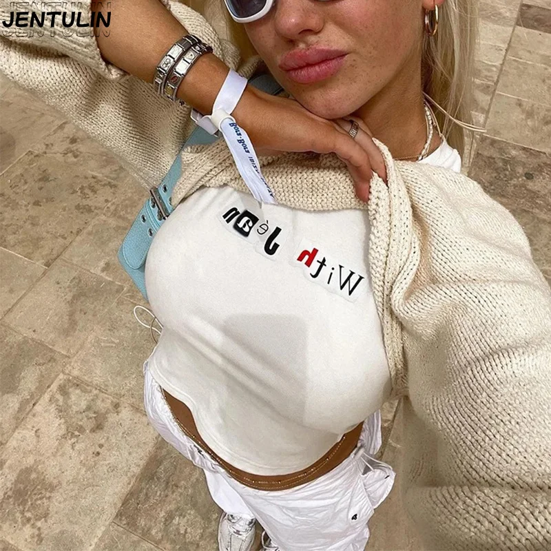 Harajuku print vintage 90s slim crop top casual O-neck women's T shirt Y2K 2000s tops tank Kawaii Sweet girl Baby Tee streetwear
Harajuku print vintage 90s slim crop top casual O-neck women's T shirt Y2K 2000s tops tank Kawaii Sweet girl Baby Tee streetwear