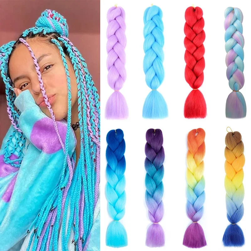 24-дюймовые синтетические плетения для наращивания волос, цвет омбре, Радуга, сделай сам, Jumbo, волосы, розовый, красный, синий, прическа для женщин
24-дюймовые синтетические плетения для наращивания волос, цвет омбре, Радуга, сделай сам, Jumbo, волосы, розовый, красный, синий, прическа для женщин