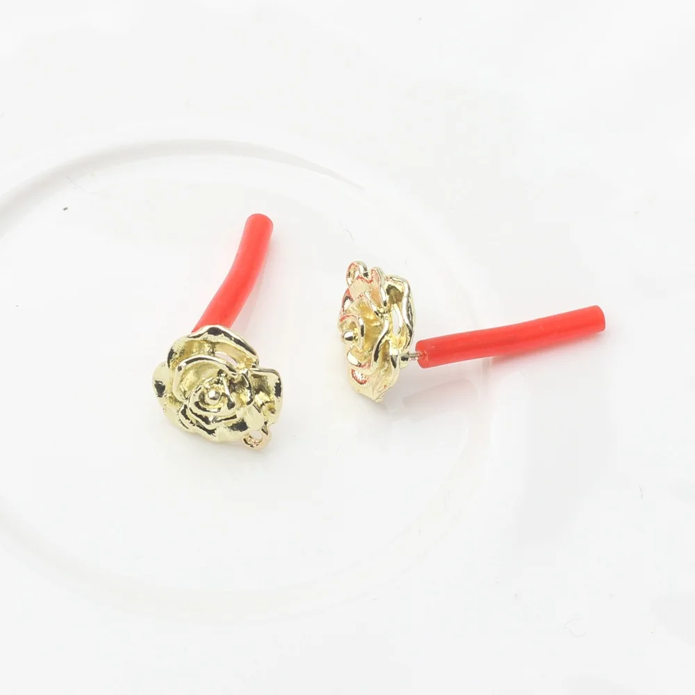 10pcs Gold Color Earrings Connectors Rose Flower Alloy Stud Earrings Base Earring Settings for Diy Jewelry Making Accessories
10pcs Gold Color Earrings Connectors Rose Flower Alloy Stud Earrings Base Earring Settings for Diy Jewelry Making Accessories