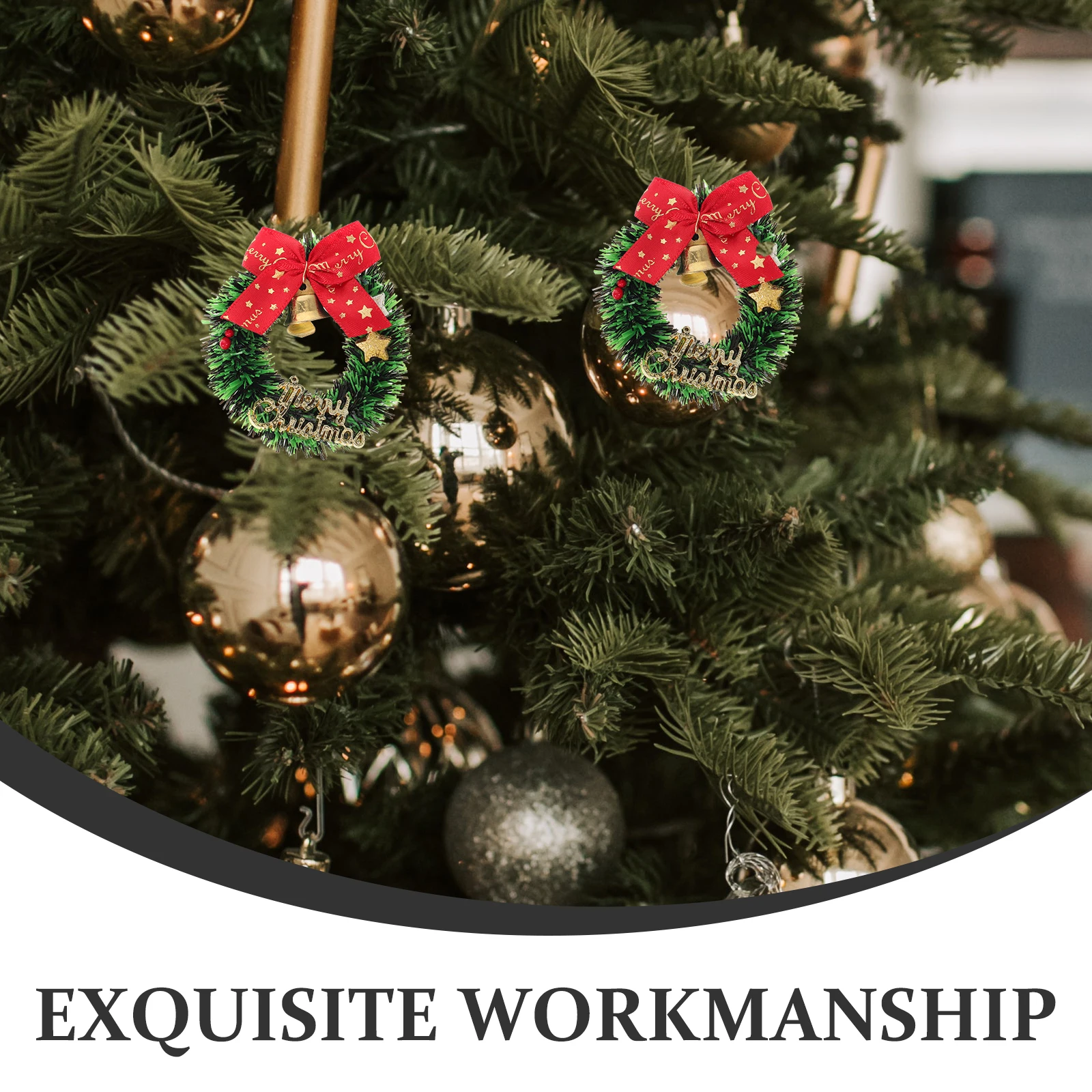 10 Pcs Bow Bell Garland Decorative Christmas Mini Wreaths for Decoration Decorations Artificial Tree Plastic Miniature Gifts
10 Pcs Bow Bell Garland Decorative Christmas Mini Wreaths for Decoration Decorations Artificial Tree Plastic Miniature Gifts